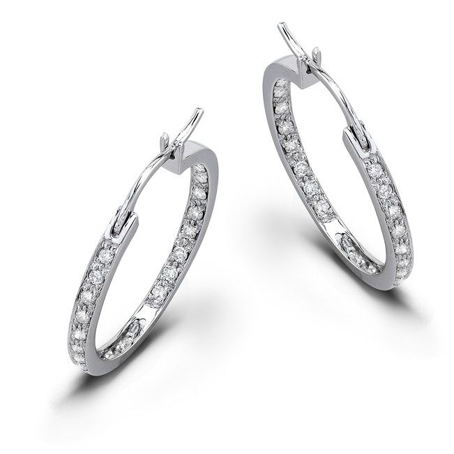 Coby Madison Diamond Hoop Earrings