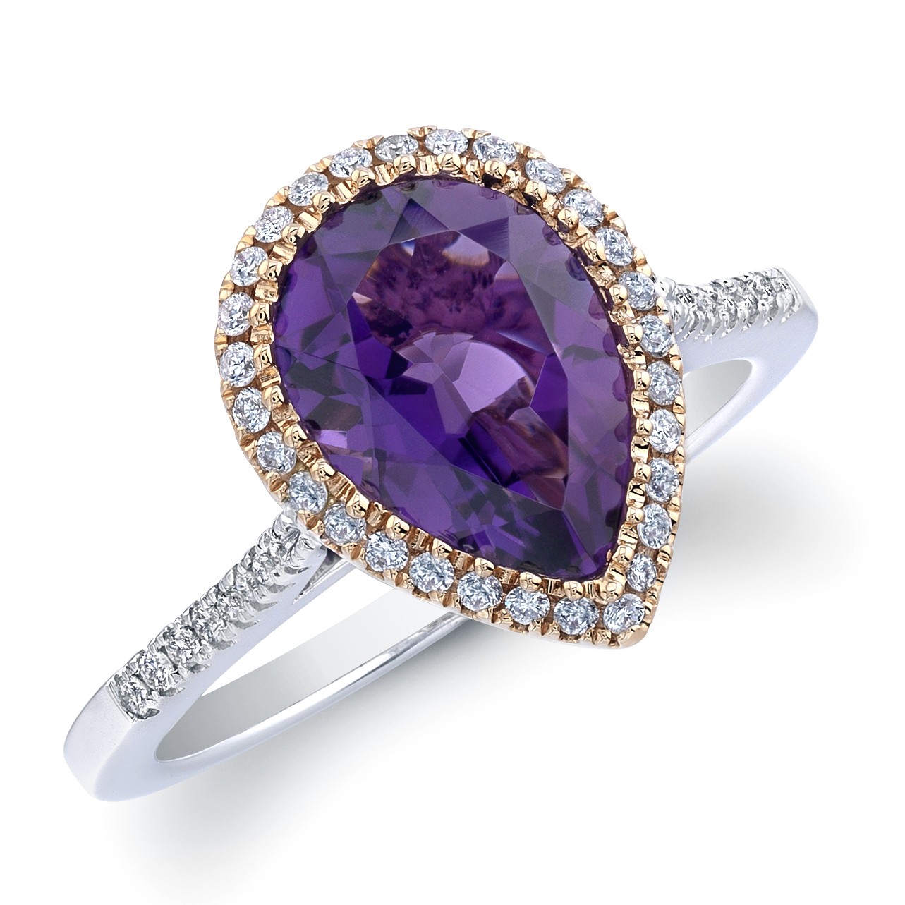 Amethyst And Diamond Ring