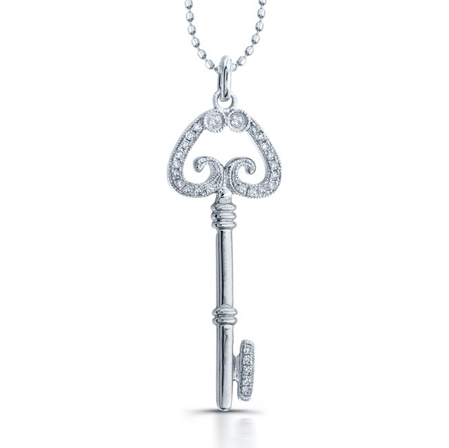 Diamond Key with Heart