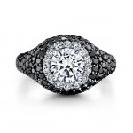White Gold 2ct Oval Black Diamond Ring