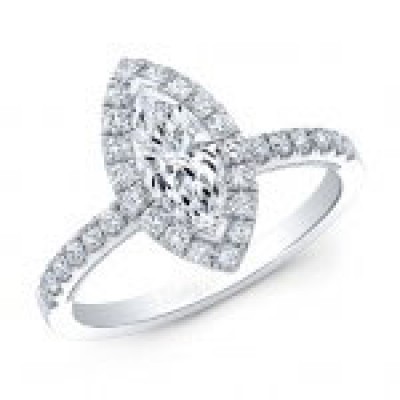 Marquise Diamond Halo Diamond Ring
