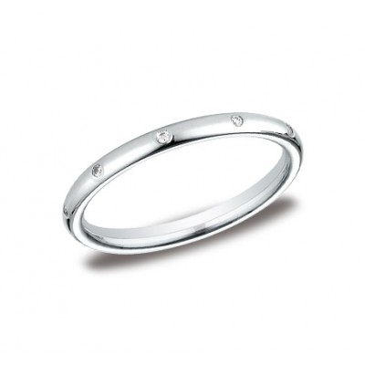 Diamonds White Gold 2mm Diamond Band