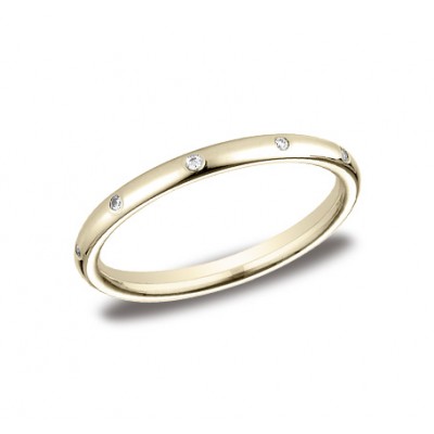 Diamonds Yellow Gold 2mm Diamond Band