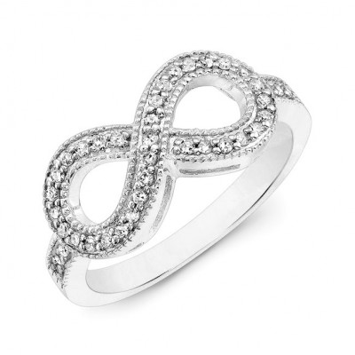 White Gold Diamond Infinity Ring