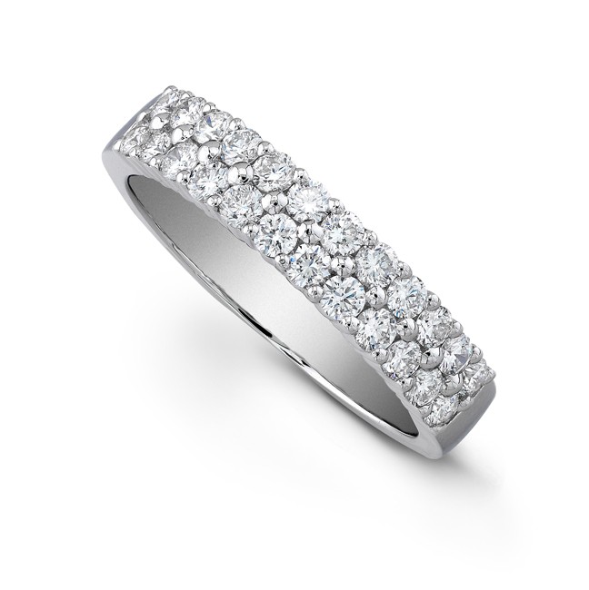 14kt Two-Row Diamond Wedding Ring (648 x 650 Pixel)
