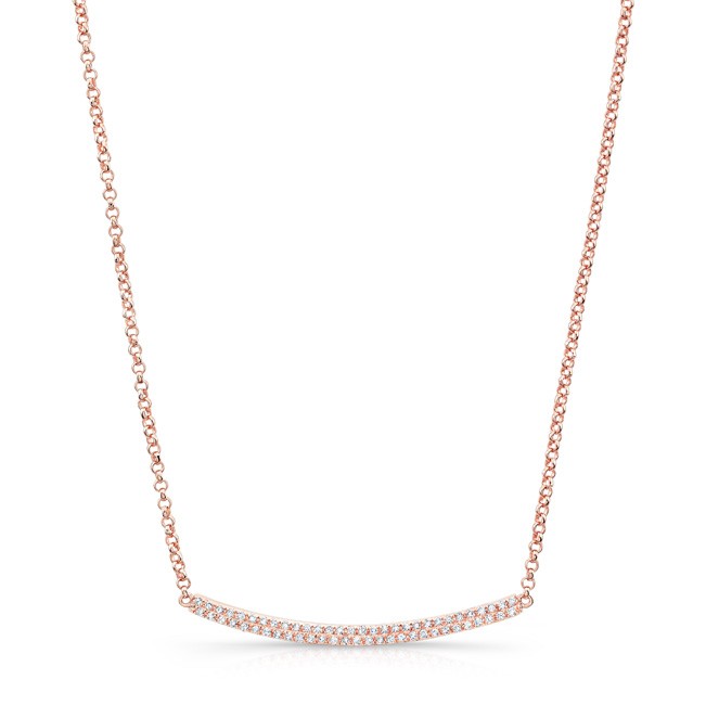 Diamond Tennis Necklace Paper Clip Chain Small – NOA Jewels