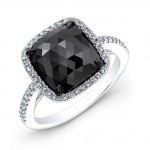2.50 Cushion Black Diamond Ring