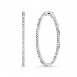 Oval Diamond Hoops Inside Out 2.65ctw