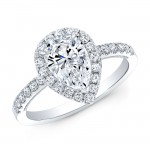 .46 Carat Pear Shape Halo Engagement Ring