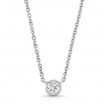 bezel set necklace