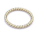 14K yellow gold twisted rope band