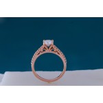 Rose Gold Vintage Moissanite Engagement Ring