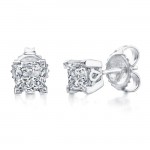 Princess Cut Diamond Stud Earrings 1 1/4ct