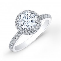  Halo Micro Pave Engagement Ring 