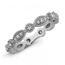 Stackable White Gold Diamond Eternity Band
