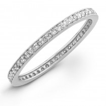 14k White Gold Stackable Eternity Band