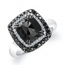 Black Diamond Halo Ring 22819