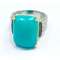 13 Carat Turquoise Diamond Ring-CM20103