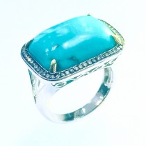 13 Carat Turquoise Diamond Ring-CM20111