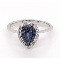 Pear Shape Sapphire Cluster Ring