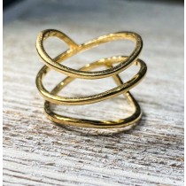 14K Yellow Gold Wave Ring