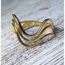 14k Yellow Gold Wave Ring