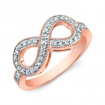 Rose Gold Diamond Infinity Ring