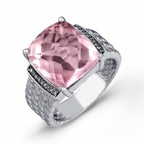6.50ct Rose Quartz Diamond Ring