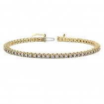 Diamond Eternity Bracelet in 14k Yellow Gold (3 ct)