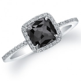 Contemporary Black Diamond Ring 1 1/3ct