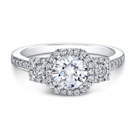 Vintage Design Halo Engagement Ring