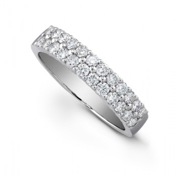 14kt Two-Row Diamond Wedding Ring