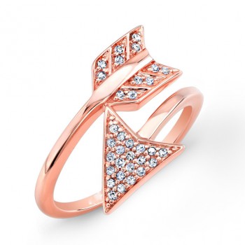 Rose Gold Diamond Arrow Ring