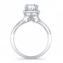 Natalie k criss cross shank halo engagement ring -profile