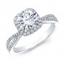 Natalie k criss cross shank halo engagement ring