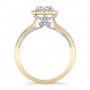 Natalie k criss cross shank round halo engagement ring profile