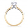 PROFILE ROUND HALO VINTAGE ENGAGEMENT RING